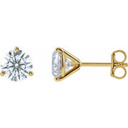 14K Yellow 3 CTW Lab-Grown Diamond Stud Earrings