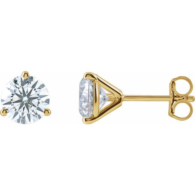 14K Yellow 3 CTW Lab-Grown Diamond Stud Earrings