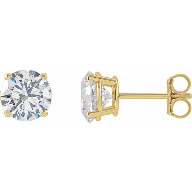 14K Yellow 2 CTW Lab-Grown Diamond Stud Earrings