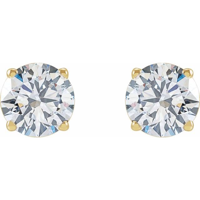 14K Yellow 2 CTW Lab-Grown Diamond Stud Earrings