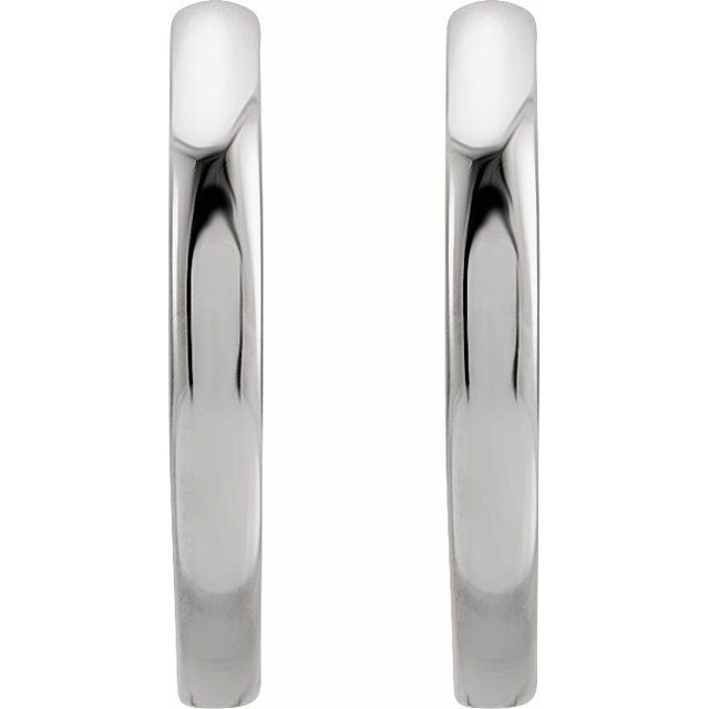 Sterling Silver Hinged 12.5 mm Hoop Earrings
