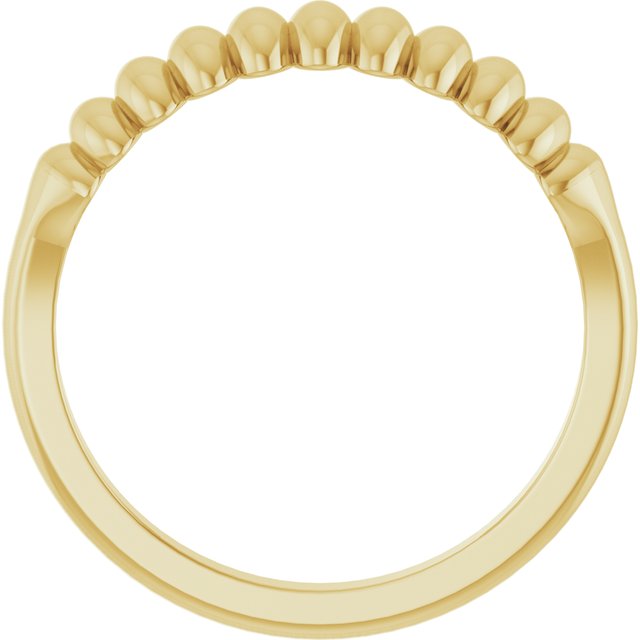 14K Yellow Puffed Stackable Ring