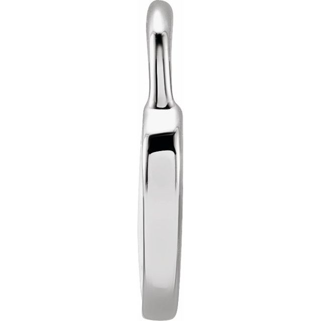 Sterling Silver White Enamel Heart Pendant
