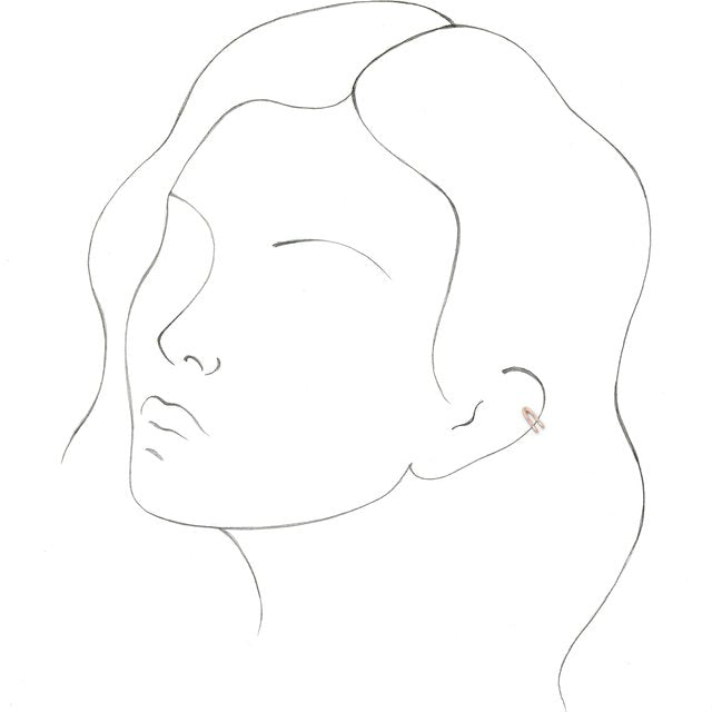 14K White Negative Space Ear Cuff