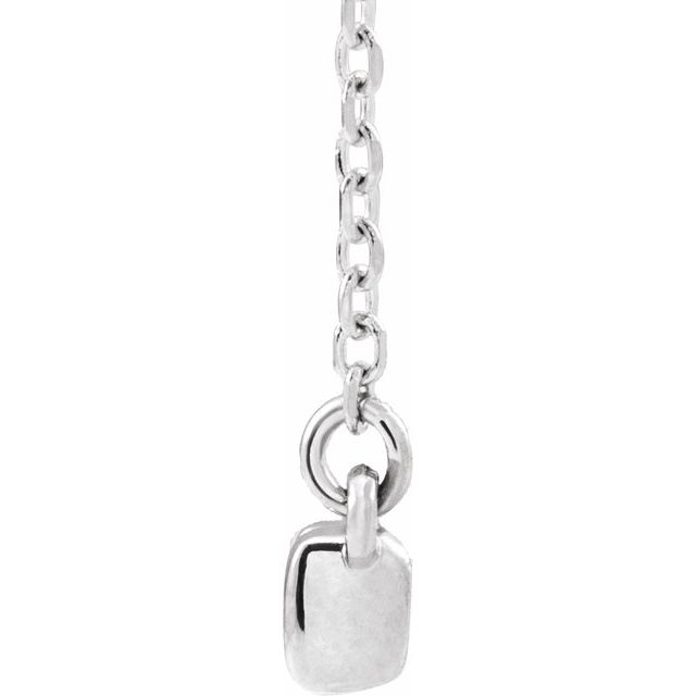 14K White 1/2 CTW Lab-Grown Diamond French-Set Bar 18' Necklace