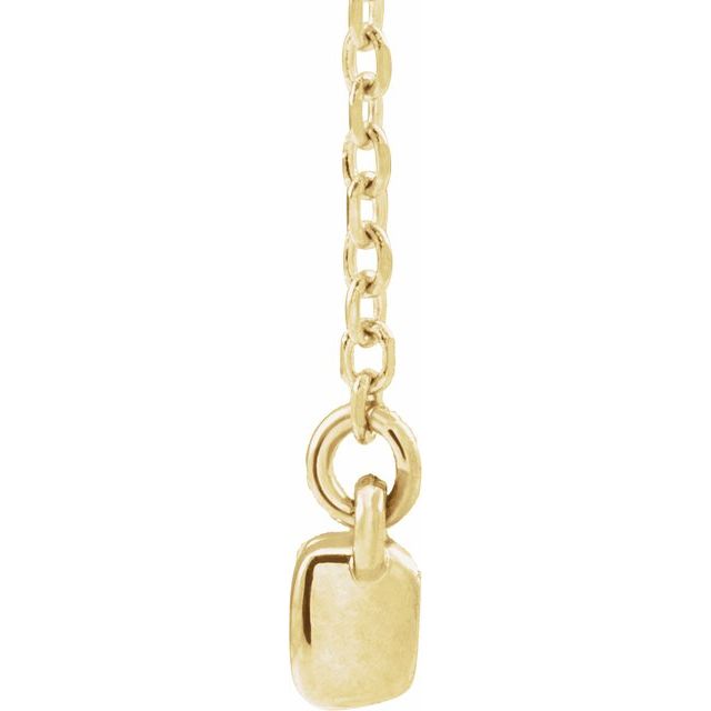14K Yellow 1/2 CTW Natural Diamond French-Set Bar 18' Necklace