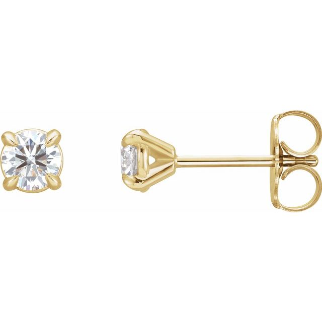 14K Yellow 1/3 CTW Natural Diamond Cocktail-Style Earrings