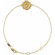 14K Yellow Miraculous Mary Bracelet