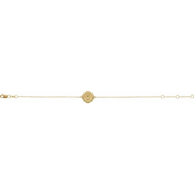 14K Yellow Miraculous Mary Bracelet