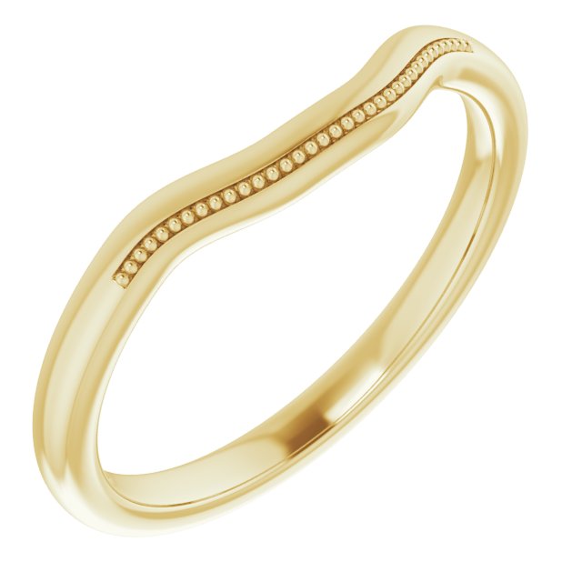 14K Yellow Band for 6.5 mm Square Ring