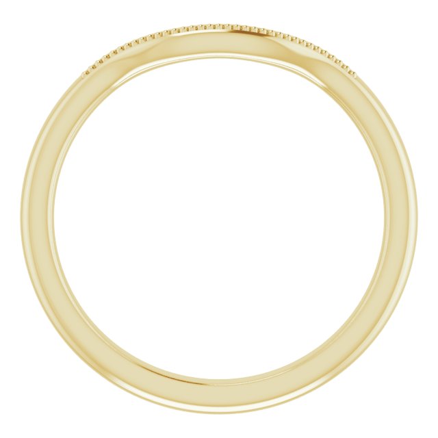 14K Yellow Band for 6.5 mm Square Ring