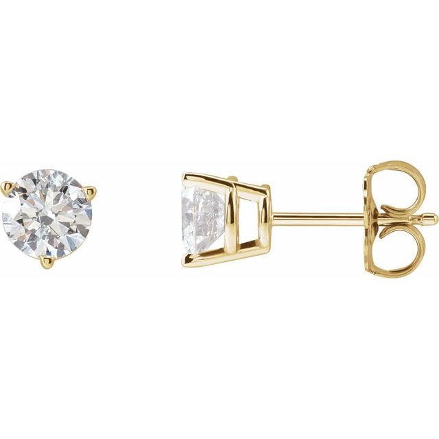 14K Yellow 1 CTW Lab-Grown Diamond Earrings