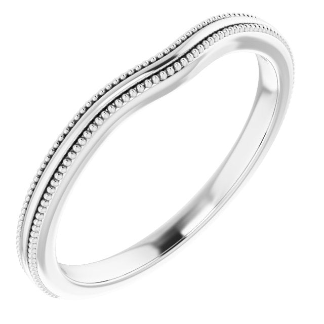 14K White Band for 4.1 mm Round Ring