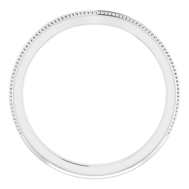 14K White Band for 4.1 mm Round Ring