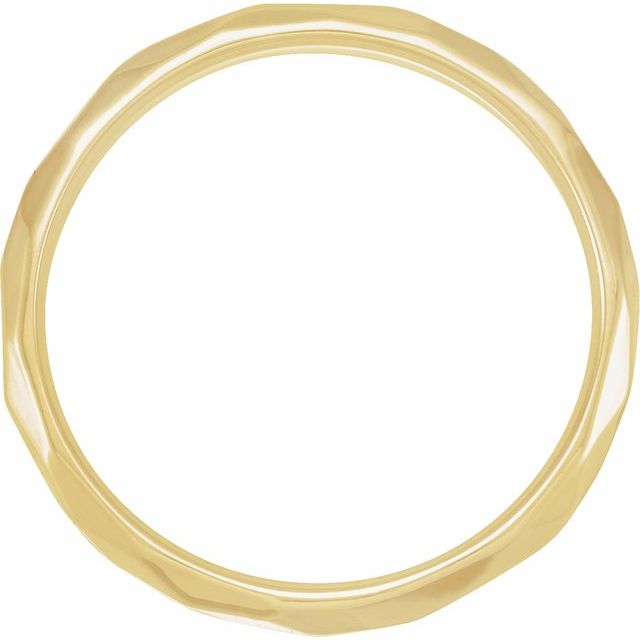 14K Yellow 3 mm Textured Patterned Band Size 7
