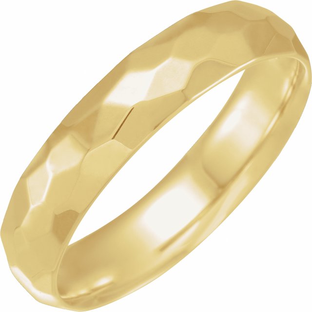 14K Yellow 5 mm Textured Patterned Band Size 14
