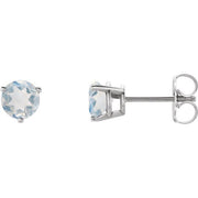 Sterling Silver Natural Blue Sheen Moonstone Earrings