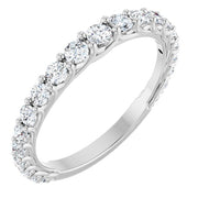 14K White 5/8 CTW Lab-Grown Diamond Matching Band