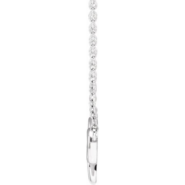Sterling Silver Floral 18' Necklace