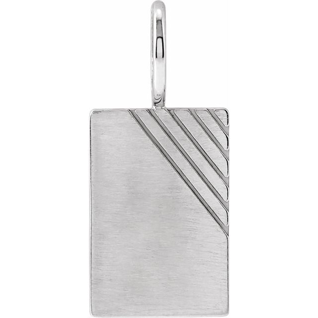 Sterling Silver Engravable Dog Tag Charm/Pendant
