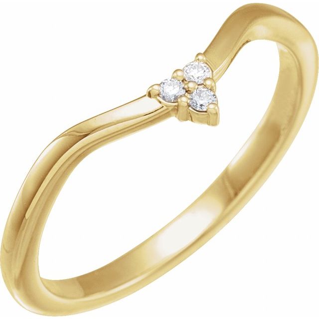 14K Yellow .04 CTW Natural Diamond Matching Band