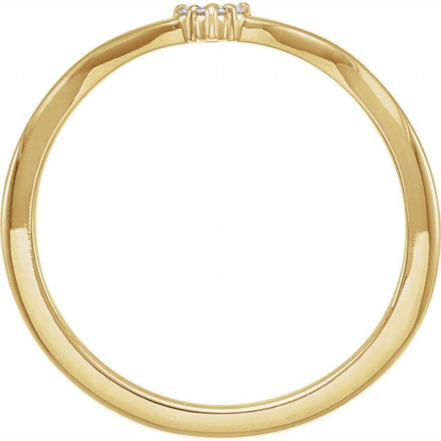 14K Yellow .04 CTW Natural Diamond Matching Band