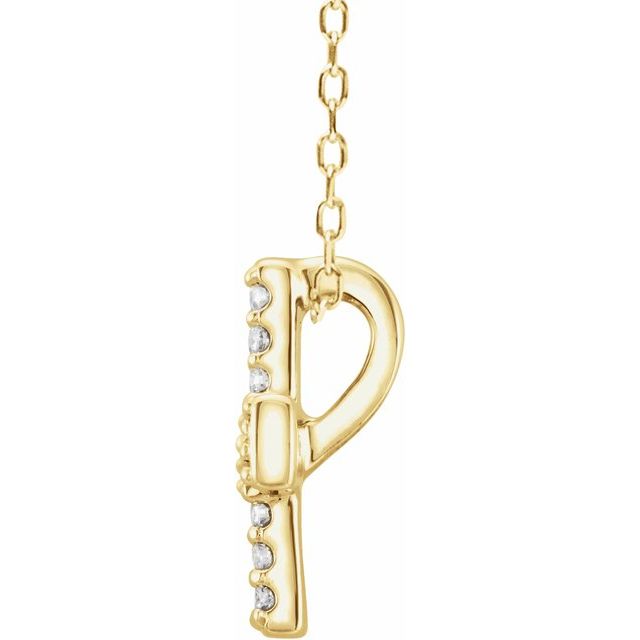 14k Yellow .07 Ctw Natural Diamond Cross 16-18' Necklace