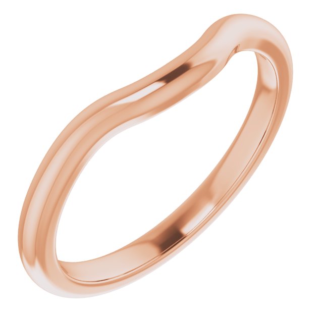 14K Rose Band for 8x6 mm Pear Ring
