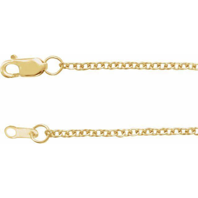 14K Yellow 1.5 mm Cable 24' Chain