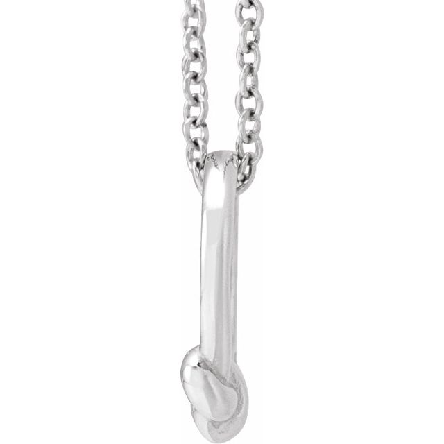 Sterling Silver Circle Knot 18' Necklace
