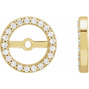 14k Yellow 1/10 Ctw Natural Diamond Earring Jackets With 6.1 Mm Id