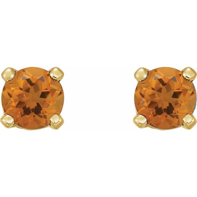 14k Yellow Natural Citrine Earrings