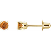 14k Yellow Natural Citrine Earrings