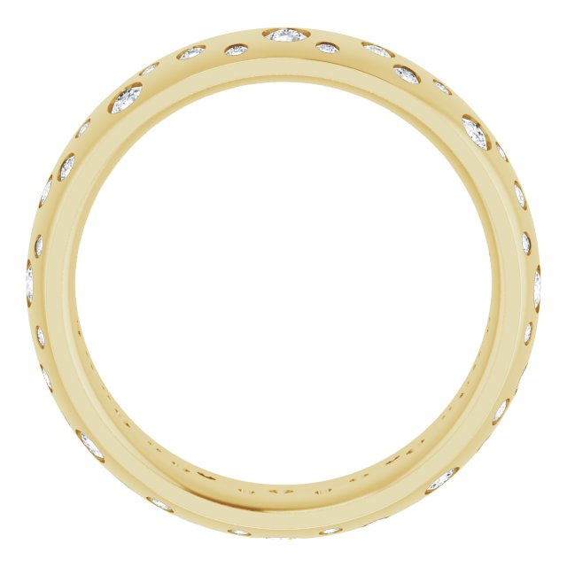 14k Yellow 3/8 Ctw Natural Diamond Band Size 6.5