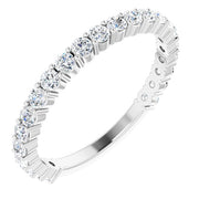 14K White 3/4 CTW Lab-Grown Diamond Matching Band