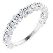 14K White 1 3/8 CTW Lab-Grown Diamond Matching Band