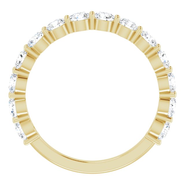 14k Yellow 1 3/8 Ctw Lab-grown Diamond Matching Band