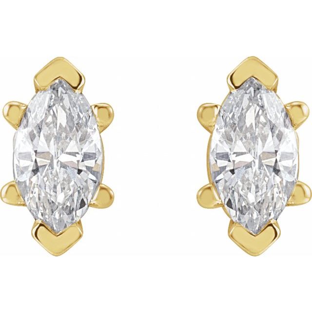 14K White 1/2 CTW Lab-Grown Diamond Earrings