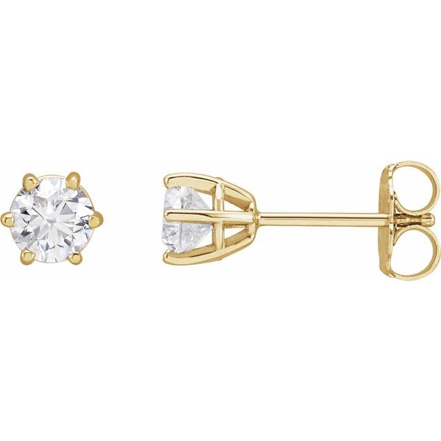 14K Yellow 3/4 CTW Lab-Grown Diamond Earrings