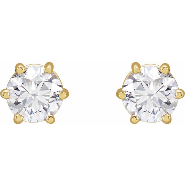 14K Yellow 3/4 CTW Lab-Grown Diamond Earrings