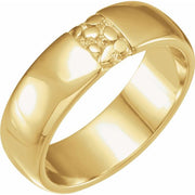 14K Yellow Nugget Band Size 10