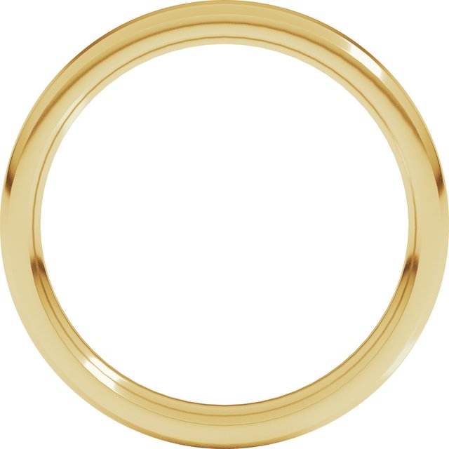 14K Yellow 3 mm Beveled-Edge Comfort-Fit Band Size 9.5