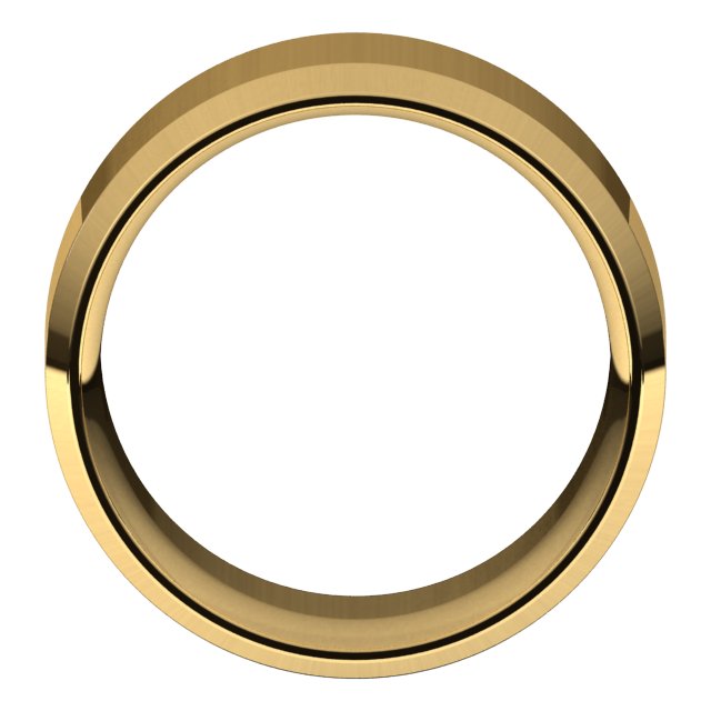 14K Yellow 11 mm Beveled-Edge Comfort-Fit Band Size 10