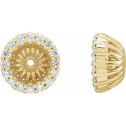 14k Yellow 1/6 Ctw Natural Diamond Earring Jackets With 5.1 Mm Id