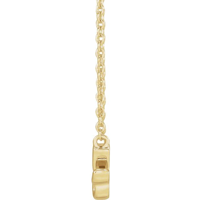 14K Yellow Lowercase Script Granny 18' Necklace