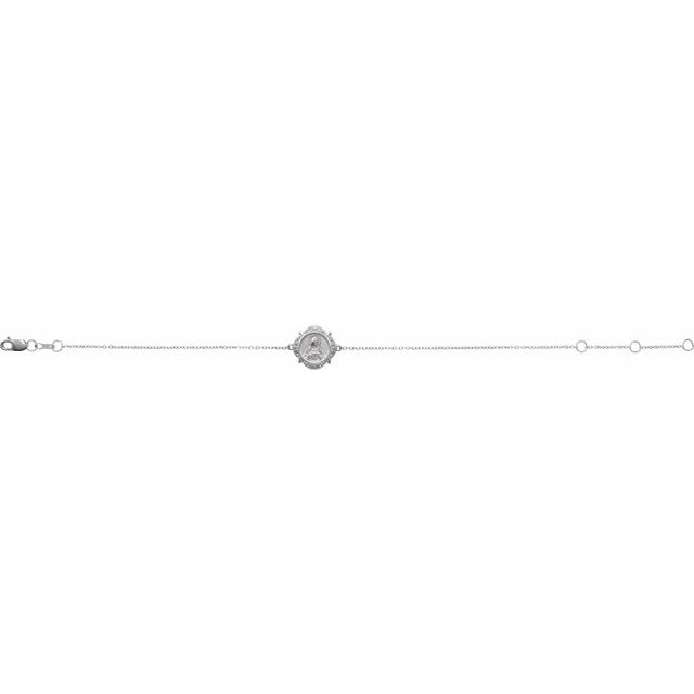Sterling Silver Miraculous Mary Bracelet