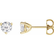 14K Yellow 4.5 mm Round Stuller Lab-Grown Moissanite™ Earrings