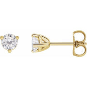14K Yellow 4 mm Round Stuller Lab-Grown Moissanite™ Earrings