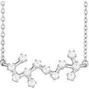 14K White 1/4 CTW Natural Diamond Scorpio 16-18' Necklace