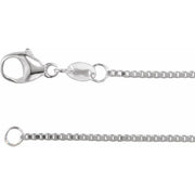 Sterling Silver 1 Mm Diamond-cut Box 18' Chain